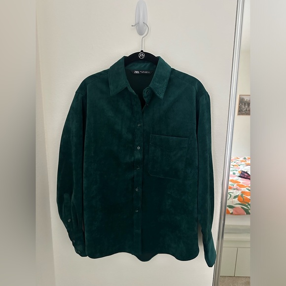 Zara FINE-WALED CORDUROY SHIRT - Picture 1 of 6
